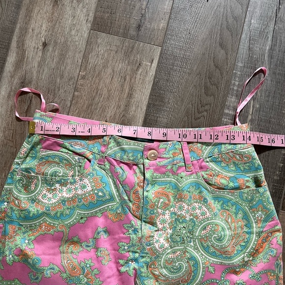 Fabulous Ralph Lauren Pink and Green Paisley Pants Sz 4 EUC - Picture 6 of 9
